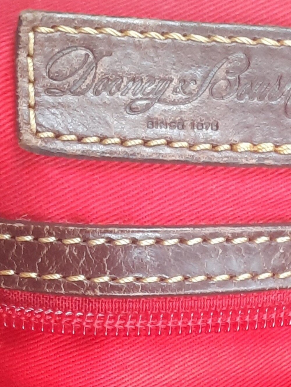 Dooney & Bourke Florentine leatherhobo tan brown leather w gold-tone hardware - Picture 6 of 9